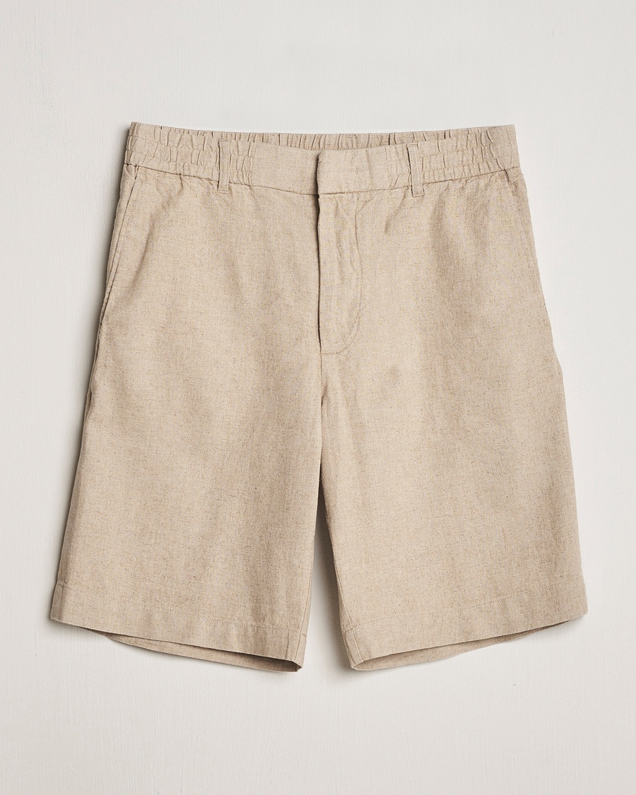 Herr | Shorts | NN07 | Billie Cotton/Linen Drawstring Shorts Oat