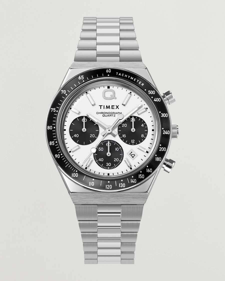 Timex Q Chronograph 40mm White Dial – Vit