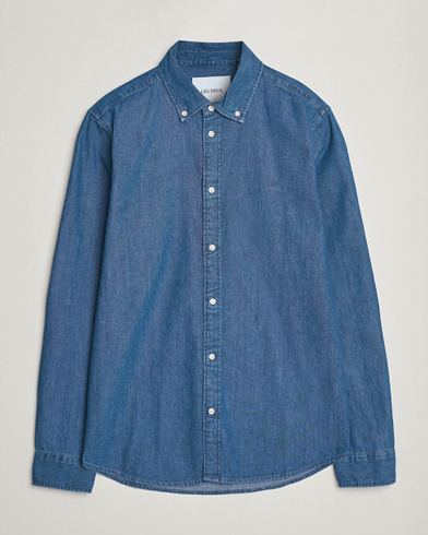 Herr | Jeansskjortor | LES DEUX | Kristian Denim Shirt Medium Blue