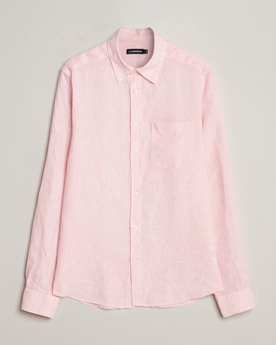Herr | Linneskjortor | J.Lindeberg | Slim Fit Linen Melange Shirt Powder Pink