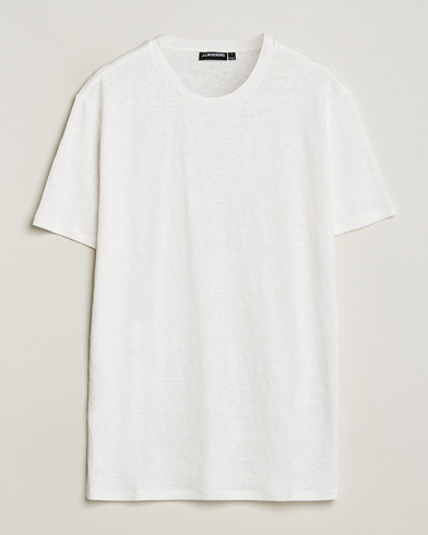 Herr | J.Lindeberg | J.Lindeberg | Coma Linen T-Shirt Cloud White