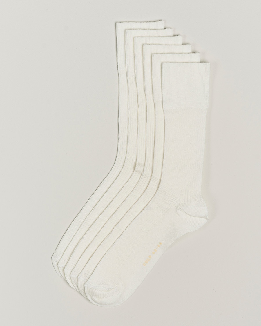 CDLP 6-Pack Cotton Rib Socks White – Vit