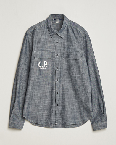 Herr | Jeansskjortor | C.P. Company | Long Sleeve Chambray Denim Shirt Black