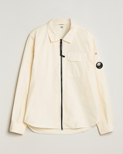 Herr | An overshirt occasion | C.P. Company | Garment Dyed Gabardine Zip Shirt Jacket Ecru