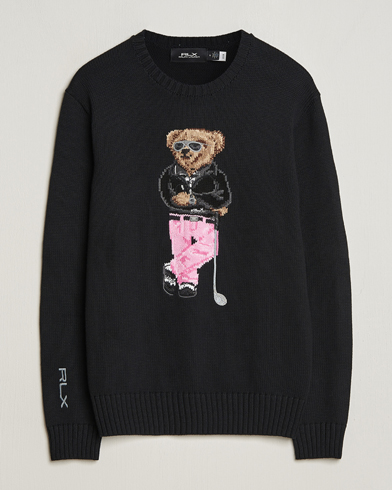 Herr | RLX Ralph Lauren | RLX Ralph Lauren | Bear Golfer Knitted Sweater Polo Black