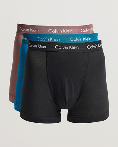 Herr |  | Calvin Klein | Cotton Stretch Trunk 3-pack Black/Rose/Ocean