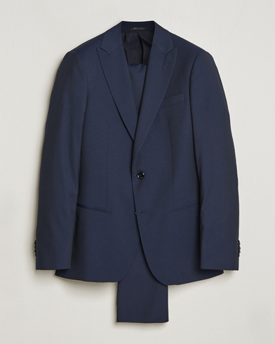 Herr | Giorgio Armani | Giorgio Armani | Slim Fit Peak Lapel Wool Suit Navy