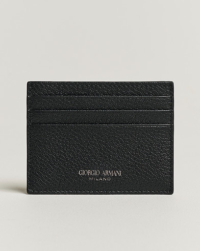 Herr | Plånböcker | Giorgio Armani | Grain Leather Card Holder Black Calf