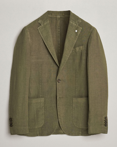 Herr | Linnekavajer | L.B.M. 1911 | Jack Regular Fit Linen Blazer Olive