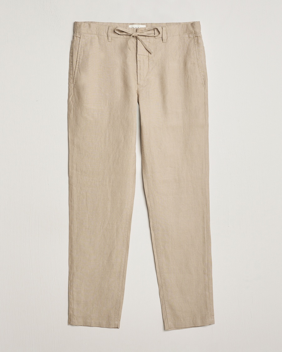 GANT Relaxed Linen Drawstring Pants Dry Sand