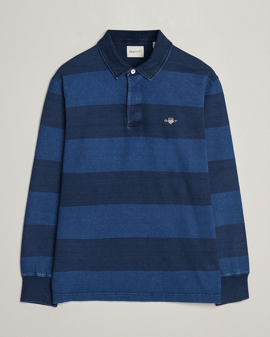 GANT Barstriped Rugger Navy/Indigo – Blå