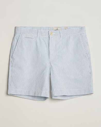  Seersucker Summer Shorts Light Blue
