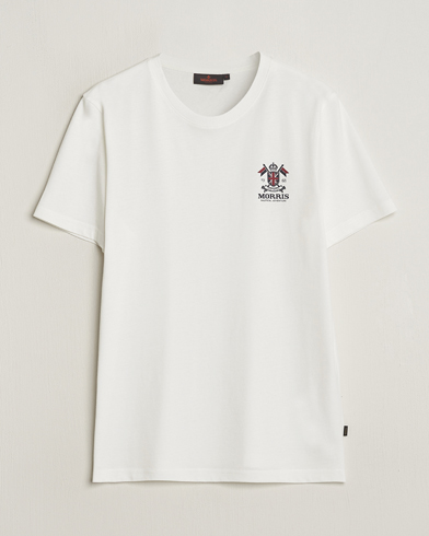 Herr | T-Shirts | Morris | Crew Neck Cotton T-Shirt Off White