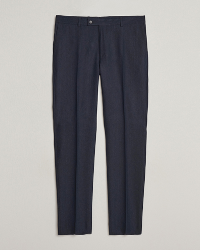 Herr | Morris | Morris | Bobby Linen Suit Trousers Navy