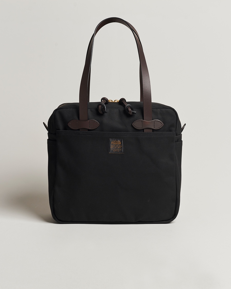 Filson Tote Bag With Zipper Black – Svart
