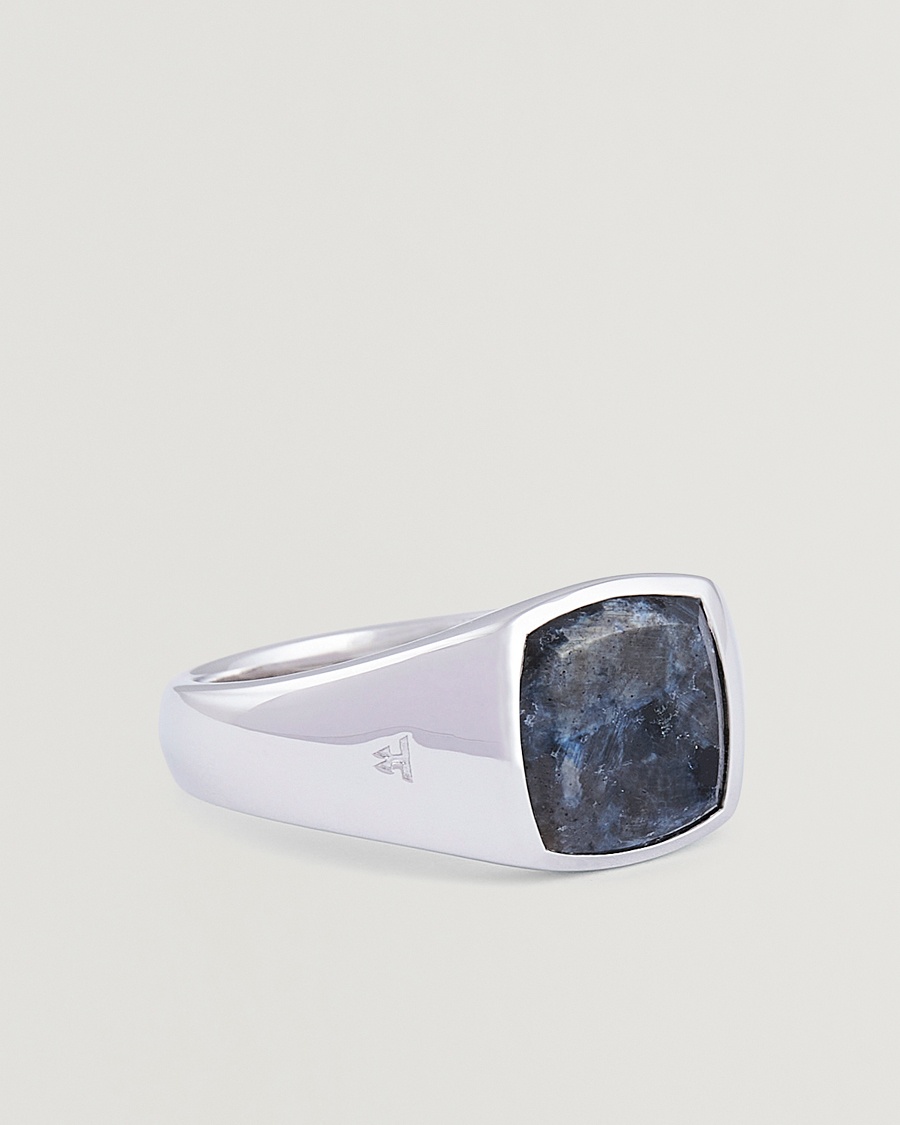 Tom Wood Kay Ring Larvikite – Silver