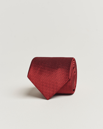 Herr | Zegna | Zegna | Monogram Silk Tie Red