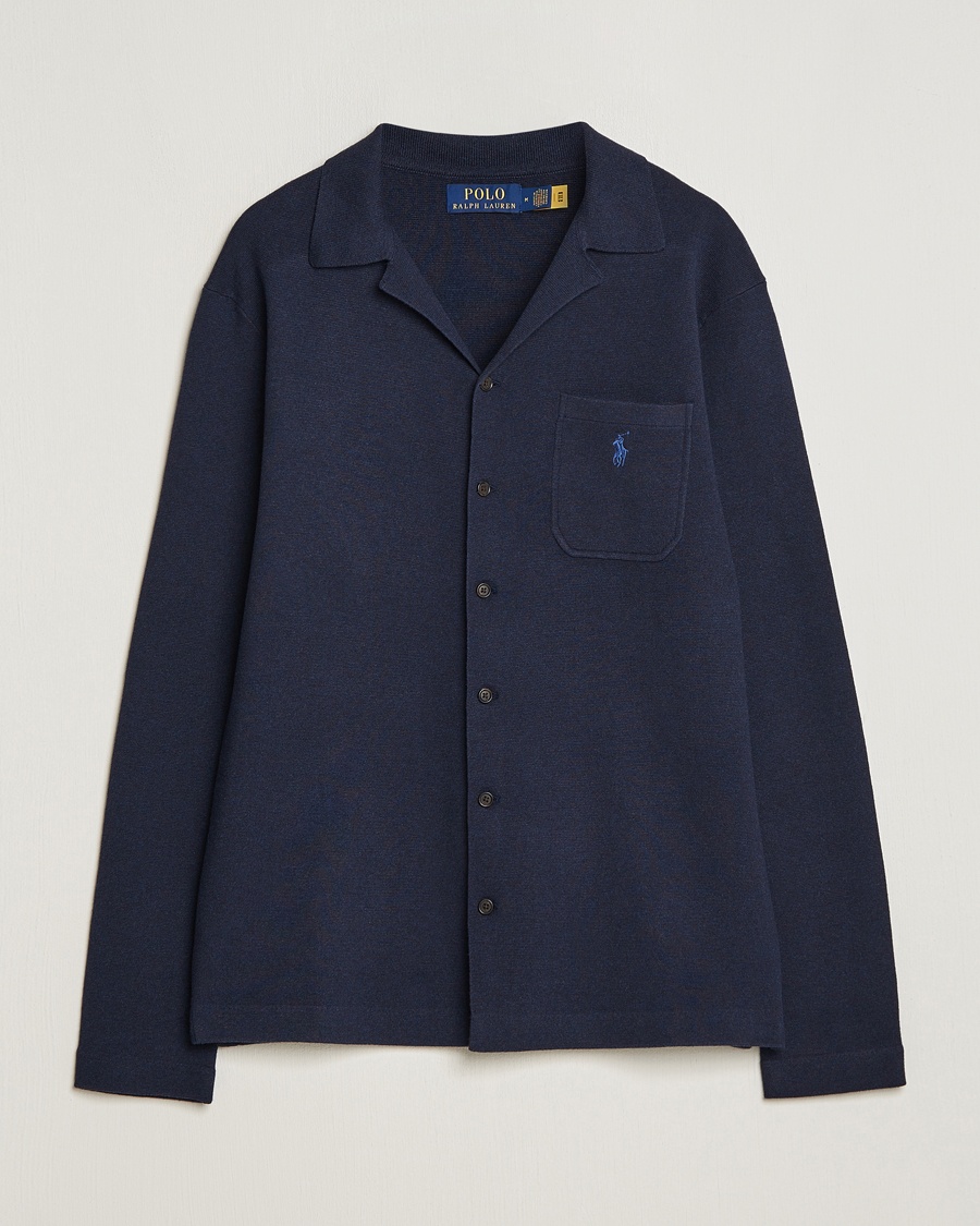 Herr | Cardigans | Polo Ralph Lauren | Cotton Knitted Cardigan Navy Heather