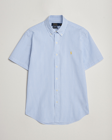 Herr | Skjortor | Polo Ralph Lauren | Seersucker Short Sleeve Striped Shirt Blue/White
