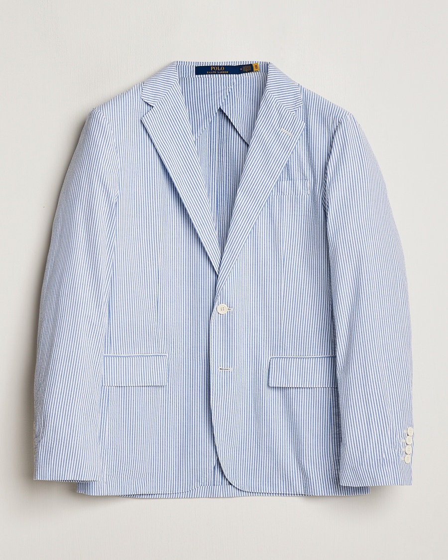 Herr | World of Ralph Lauren | Polo Ralph Lauren | Seersucker Sportcoat Bright Blue/White