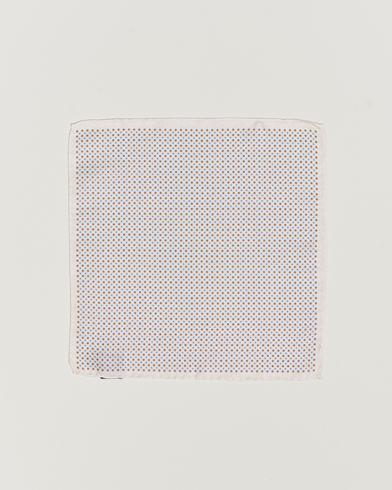 Herr | Näsdukar | Amanda Christensen | Silk Oxford Printed Flower Pocket Square Cream