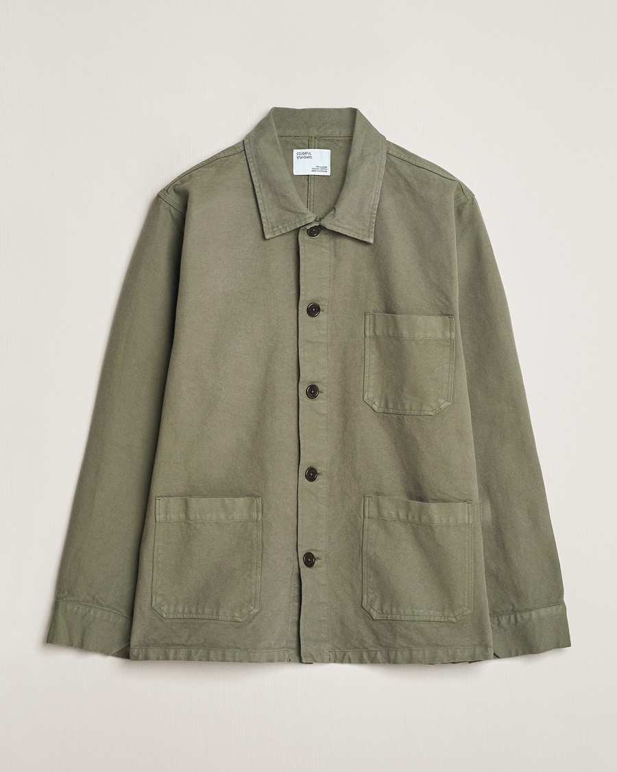 Colorful Standard Organic Workwear Jacket Dusty Olive – Grön