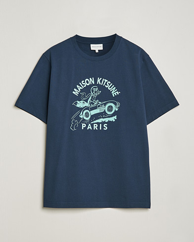 Herr | Kortärmade t-shirts | Maison Kitsuné | Racing Fox T-Shirt Ink Blue