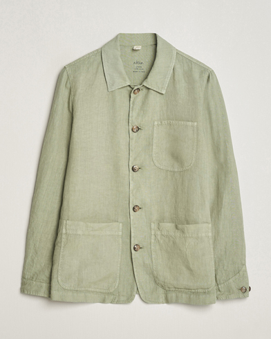 Herr | Overshirts | Altea | Linen Shirt Jacket Olive