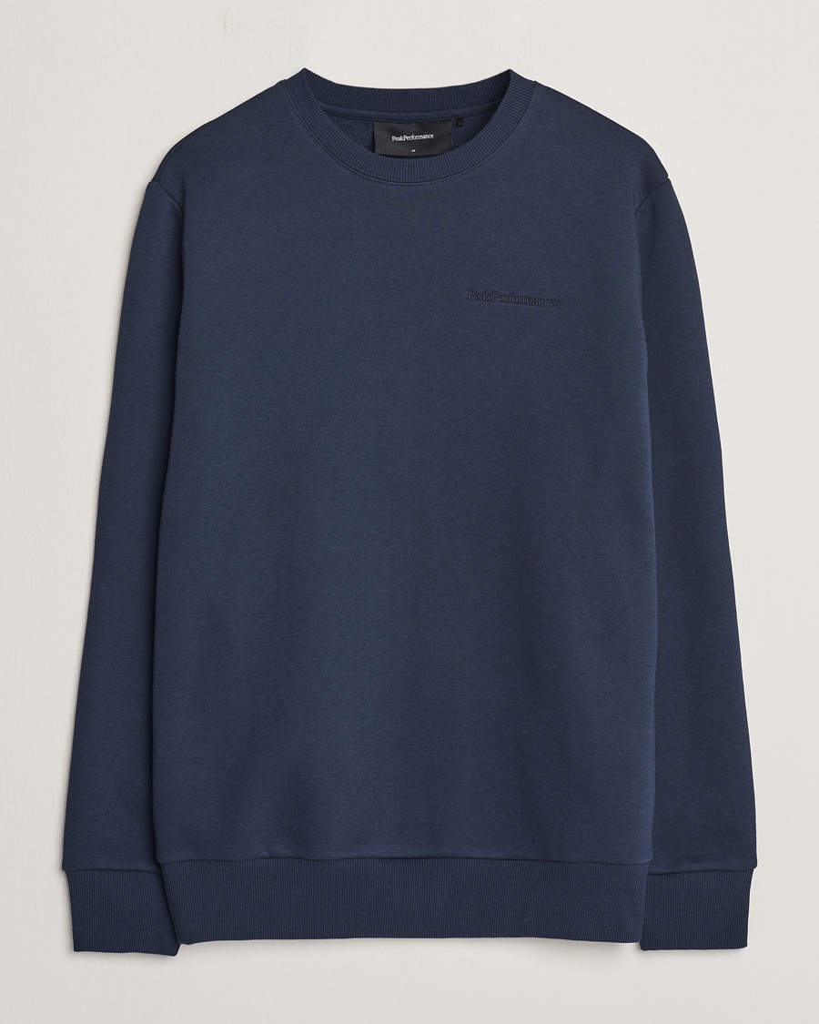 Peak Performance Original Logo Crew Neck Sweatshirt Blue Shadow – Blå