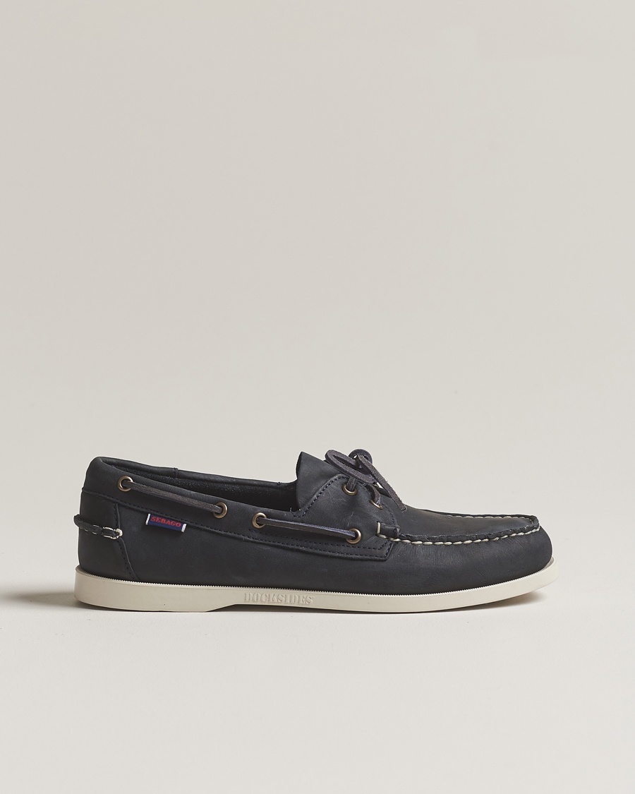 Sebago Dockside Nubuck Boat Shoe Blue Navy – Blå