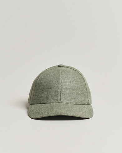 Herr | Accessoarer | Varsity Headwear | Linen Baseball Cap Pistachio Green