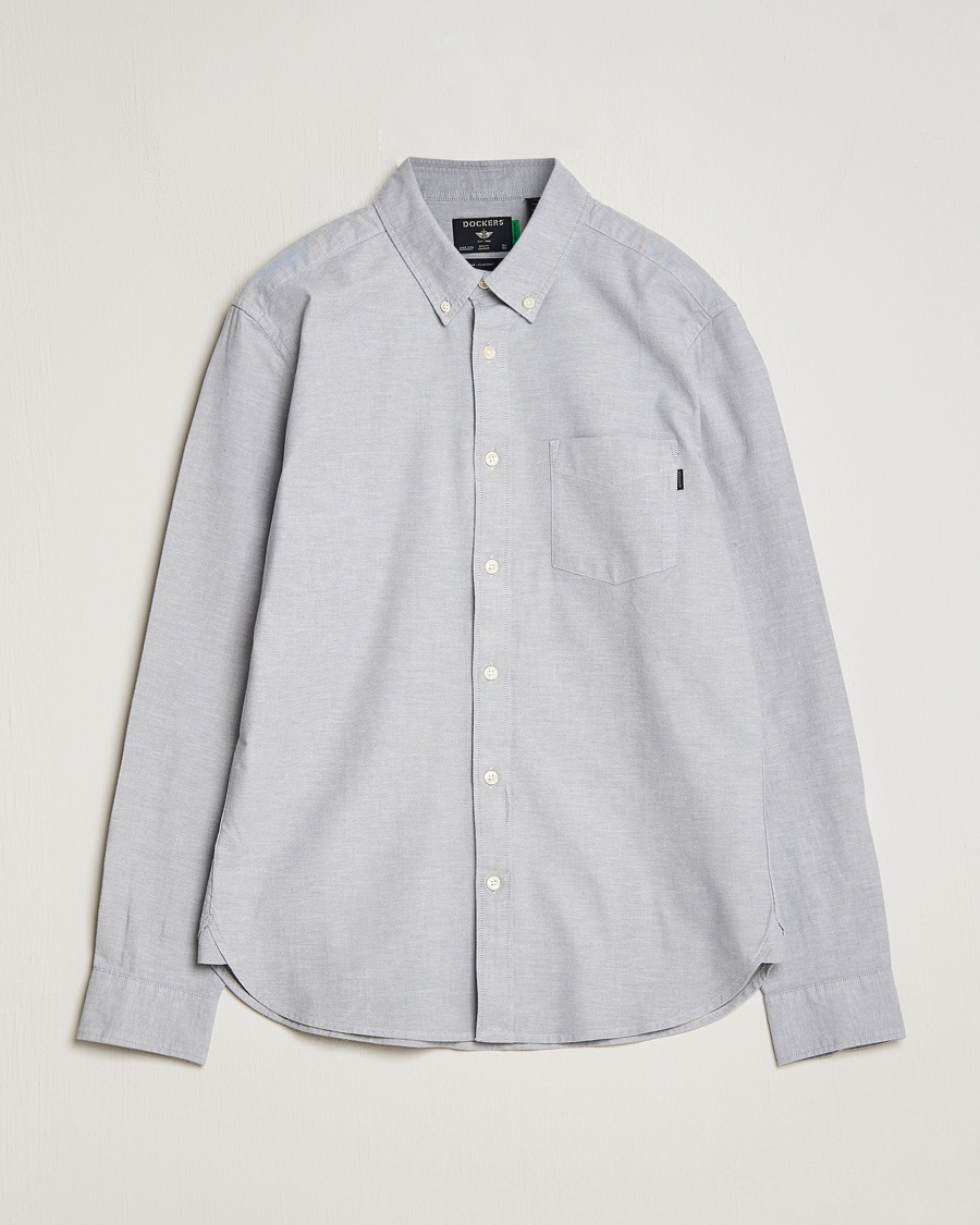 Herr | Skjortor | Dockers | Cotton Stretch Oxford Shirt Medium Grey Heather