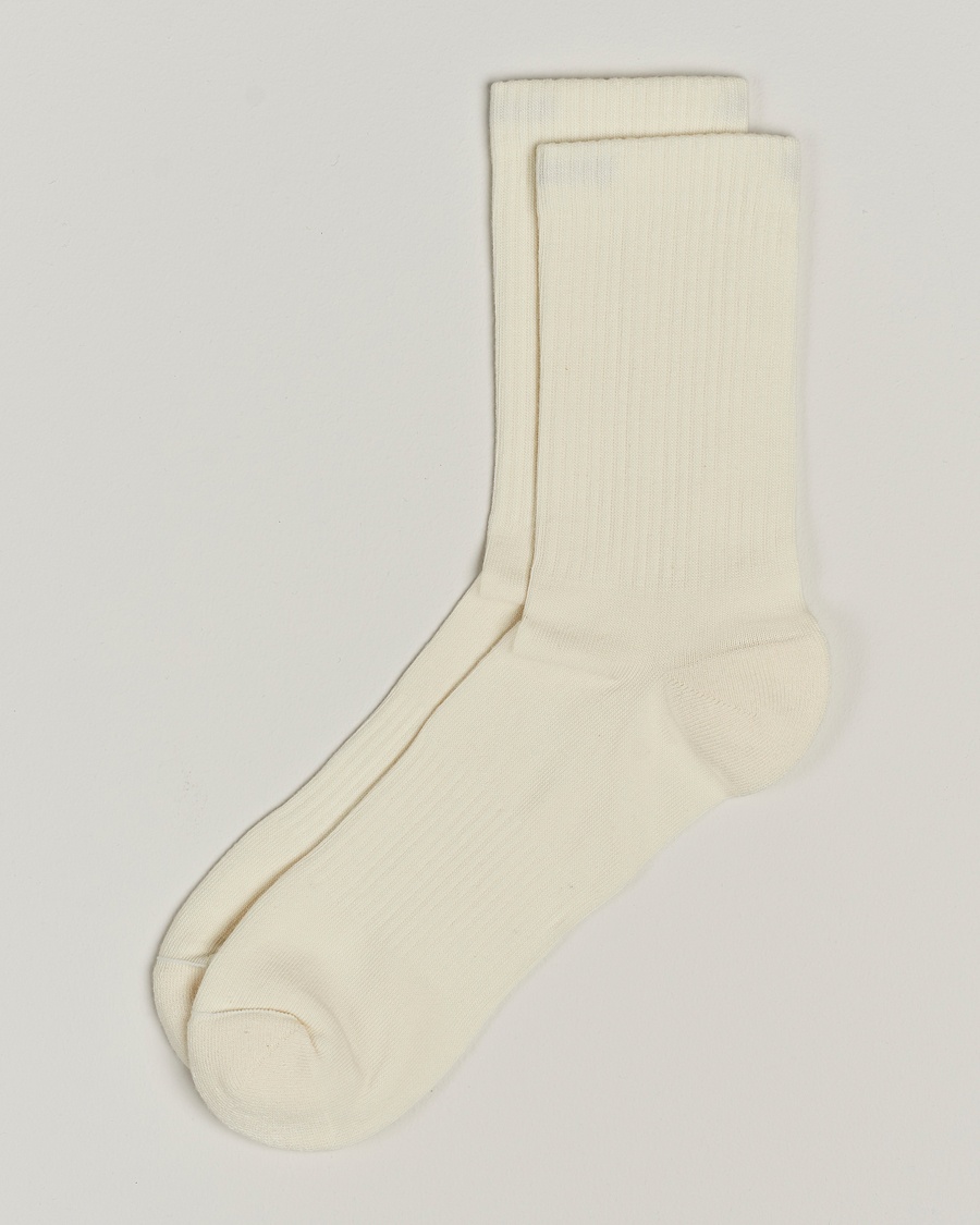 Sweyd Crew Cotton Socks White – Vit