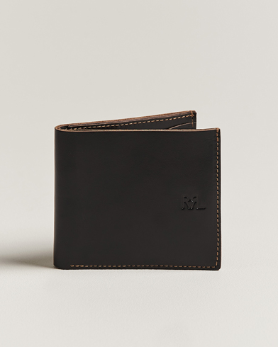 Herr | RRL | RRL | Tumbled Leather Billfold Wallet Black/Brown