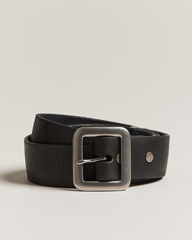 Herr | RRL | RRL | Tumbled Leather Belt Vintage Black