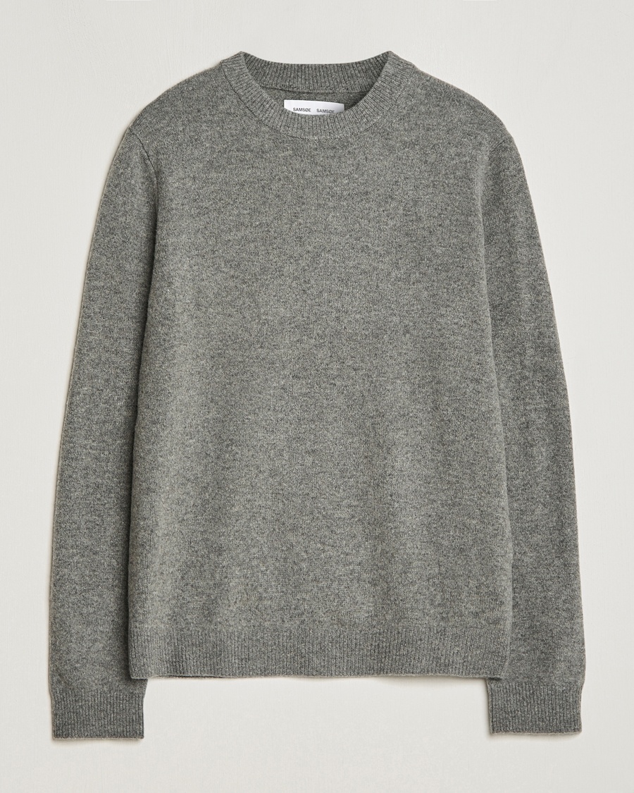 Herr | | Samsøe Samsøe | Isak Crew Neck Dark Grey