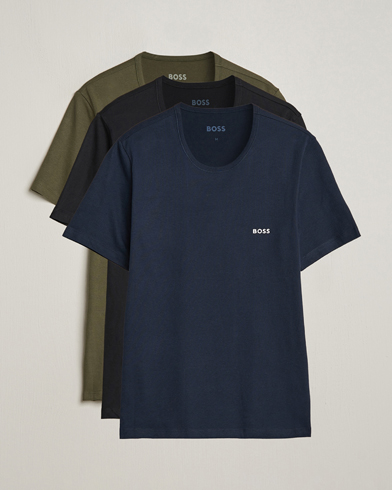 Herr | BOSS | BOSS BLACK | 3-Pack Crew Neck T-Shirt Black/Blue/Green