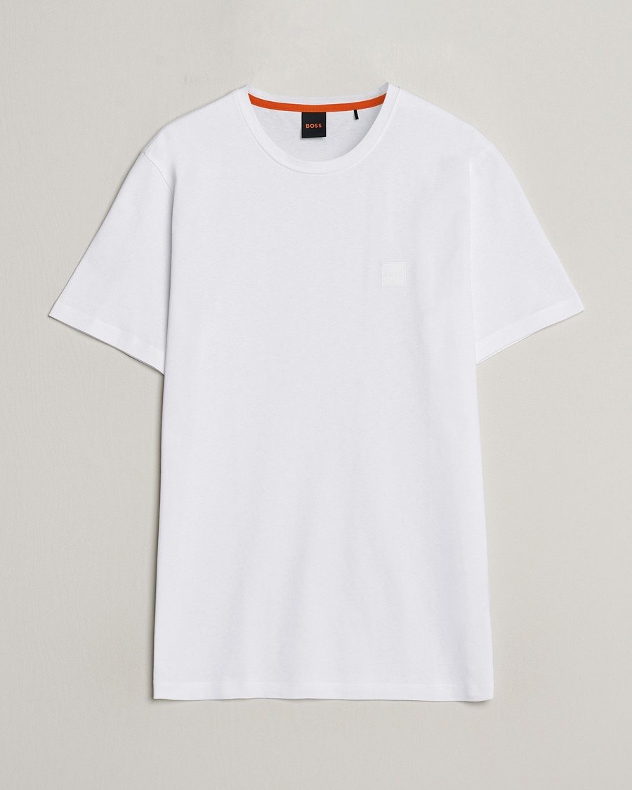 BOSS ORANGE Tales Logo Crew Neck T-Shirt White – Vit