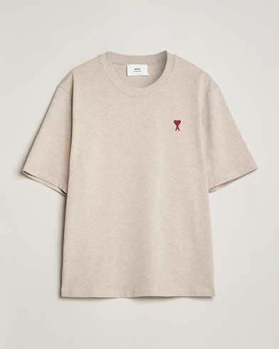 Herr | Kortärmade t-shirts | AMI | Heart Logo T-Shirt Heather Light Beige