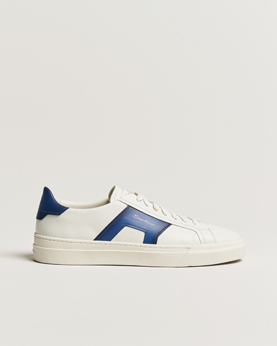  Double Buckle Sneakers White/Navy