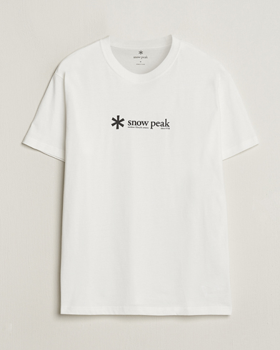 Herr | Active | Snow Peak | Soft Cotton Logo T-Shirt White