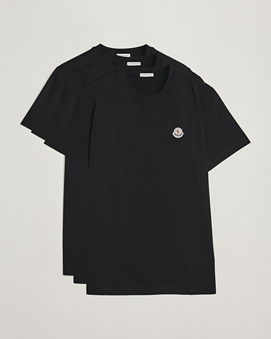 Herr | Multipack | Moncler | 3-Pack T-Shirt Black