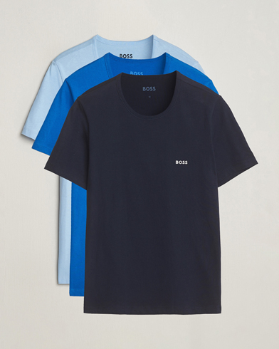 Herr | BOSS | BOSS BLACK | 3-Pack Crew Neck T-Shirt Blue