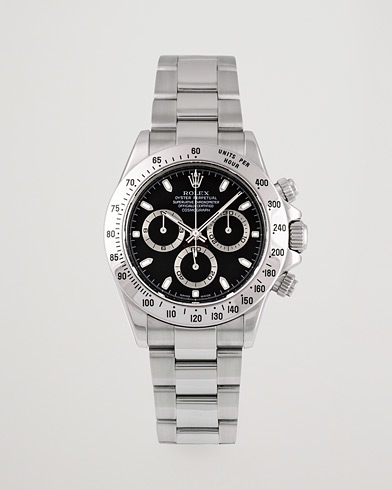 Begagnad | Rolex Pre-Owned | Rolex Pre-Owned | Daytona Black dial Steel 116520 Silver