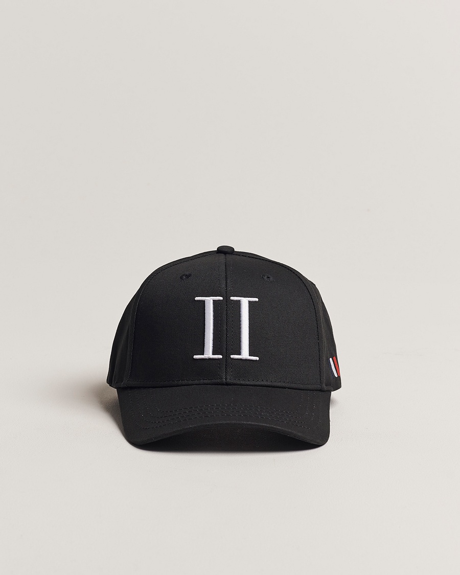 LES DEUX Encore Organic Cotton Baseball Cap II Black/White – Svart