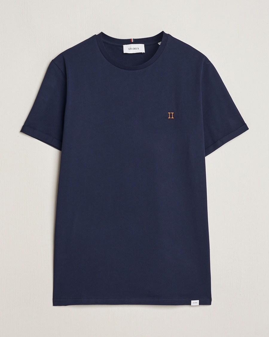 Herr | LES DEUX | LES DEUX | Nørregaard Cotton T-Shirt Navy
