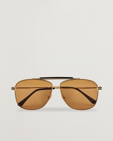  Jaden FT1017 Metal Sunglasses Gold/Brown