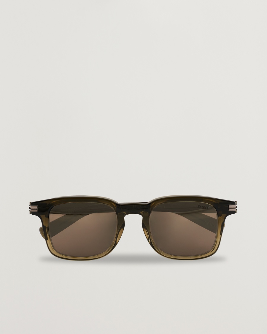 Zegna EZ0230 Sunglasses Dark Green/Roviex – Grön