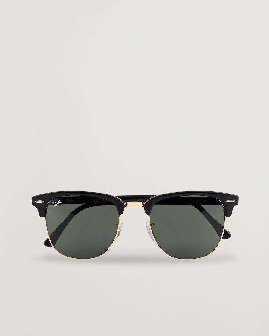 Ray-Ban Clubmaster Sunglasses Ebony/Crystal Green – Grön