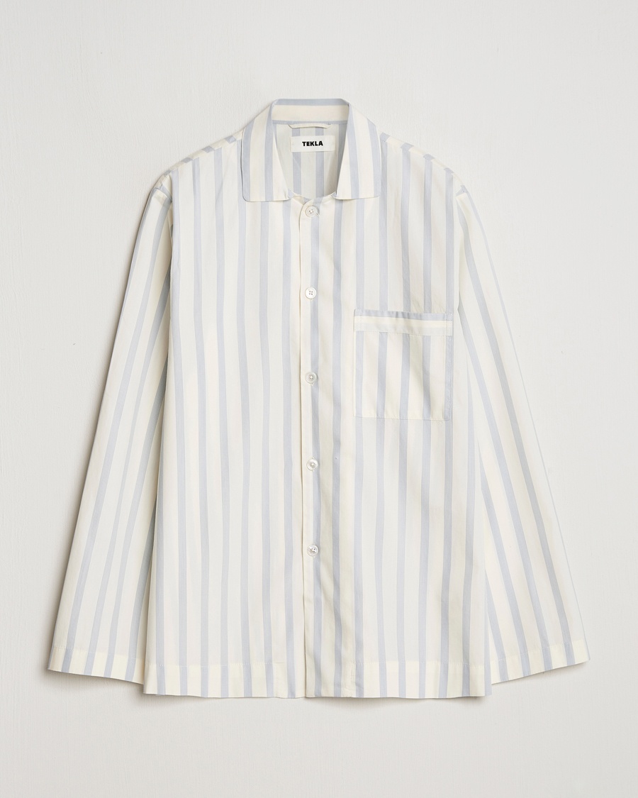 Tekla Poplin Pyjama Shirt Needle Stripes – Flerfärgad